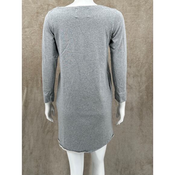 Urban Research Doors Dress Women 1 Gray Sweatshirt Organic Cotton Pockets Casual - Picture 6 of 10